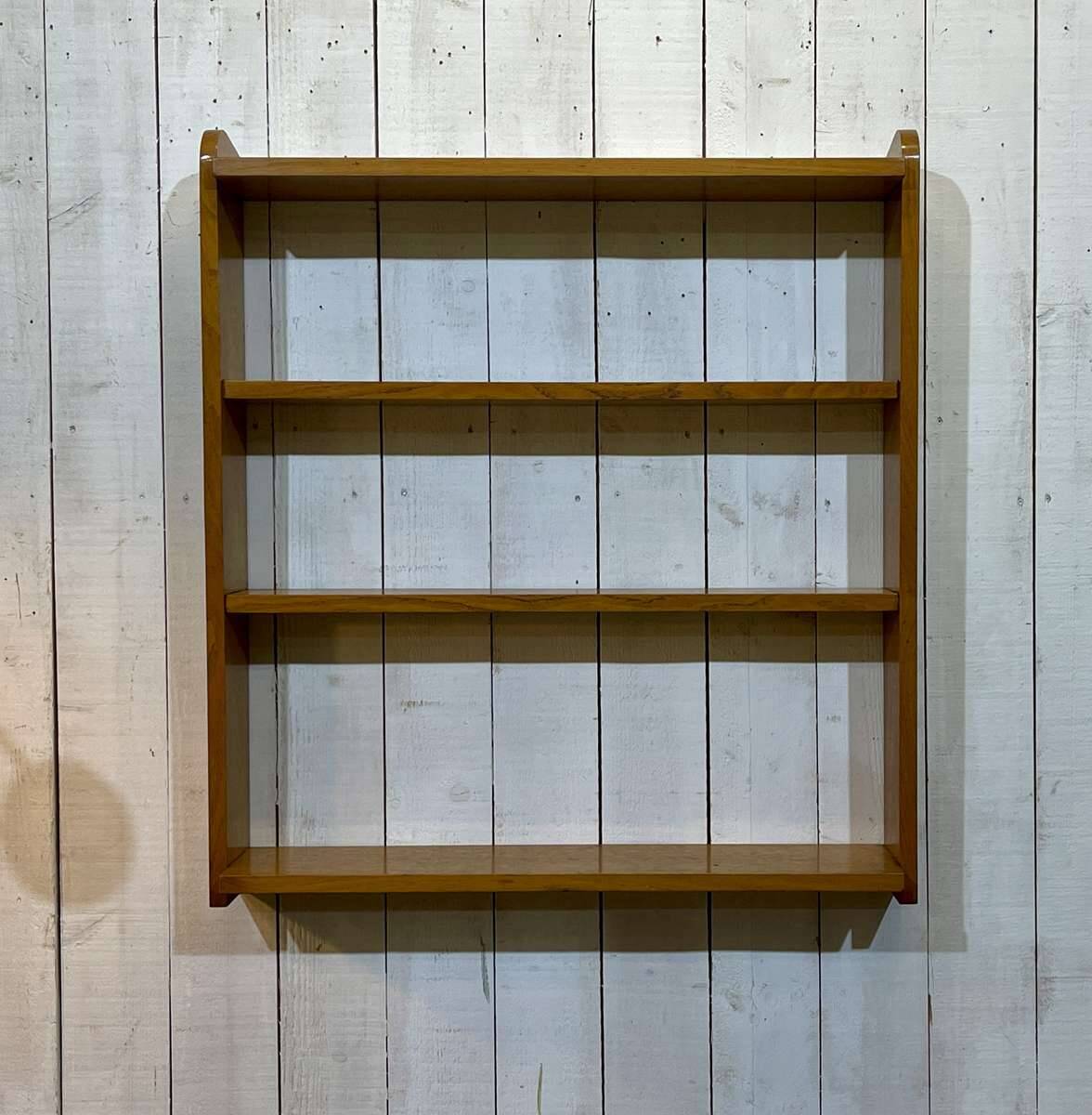 1960s oak wall shelf