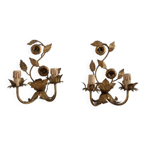 Paire d’appliques métal