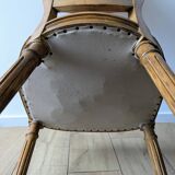 Louis XVI armchair with patina and antique velvet