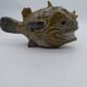 Glazed ceramic fish. Monkfish or monkfish. Can be used as a soliflore.