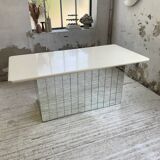 80s lacquered desk and mirror
