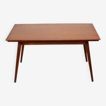 Table à manger vintage placage teck extensible années 60 design scandinave 240cm