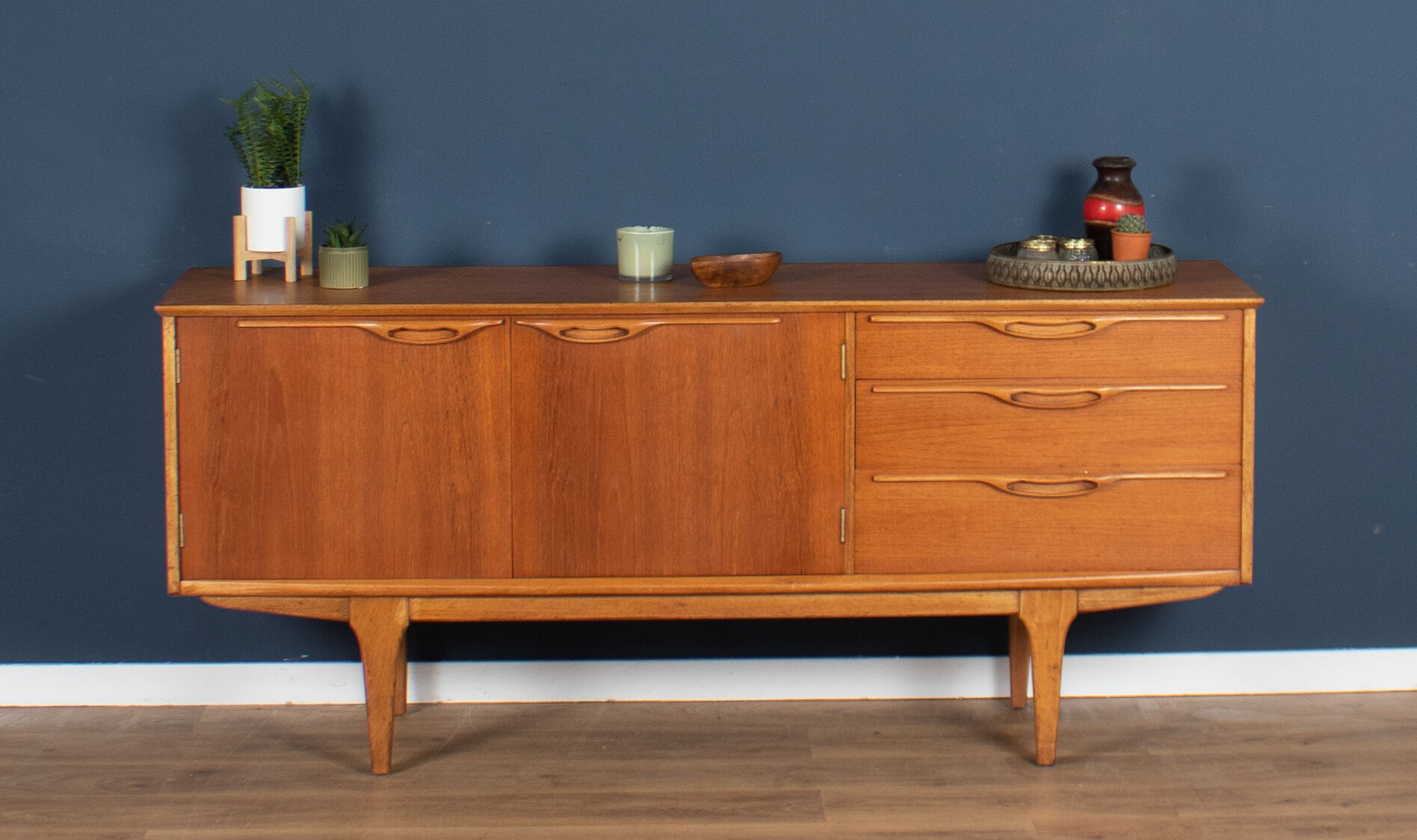 Retro teak 1960s short jentique classic mid century sideboard