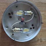 Pair of Space Age ceiling lights in sculpted glass – 1960s design