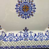 Very large Gien earthenware dish, Rouen decor