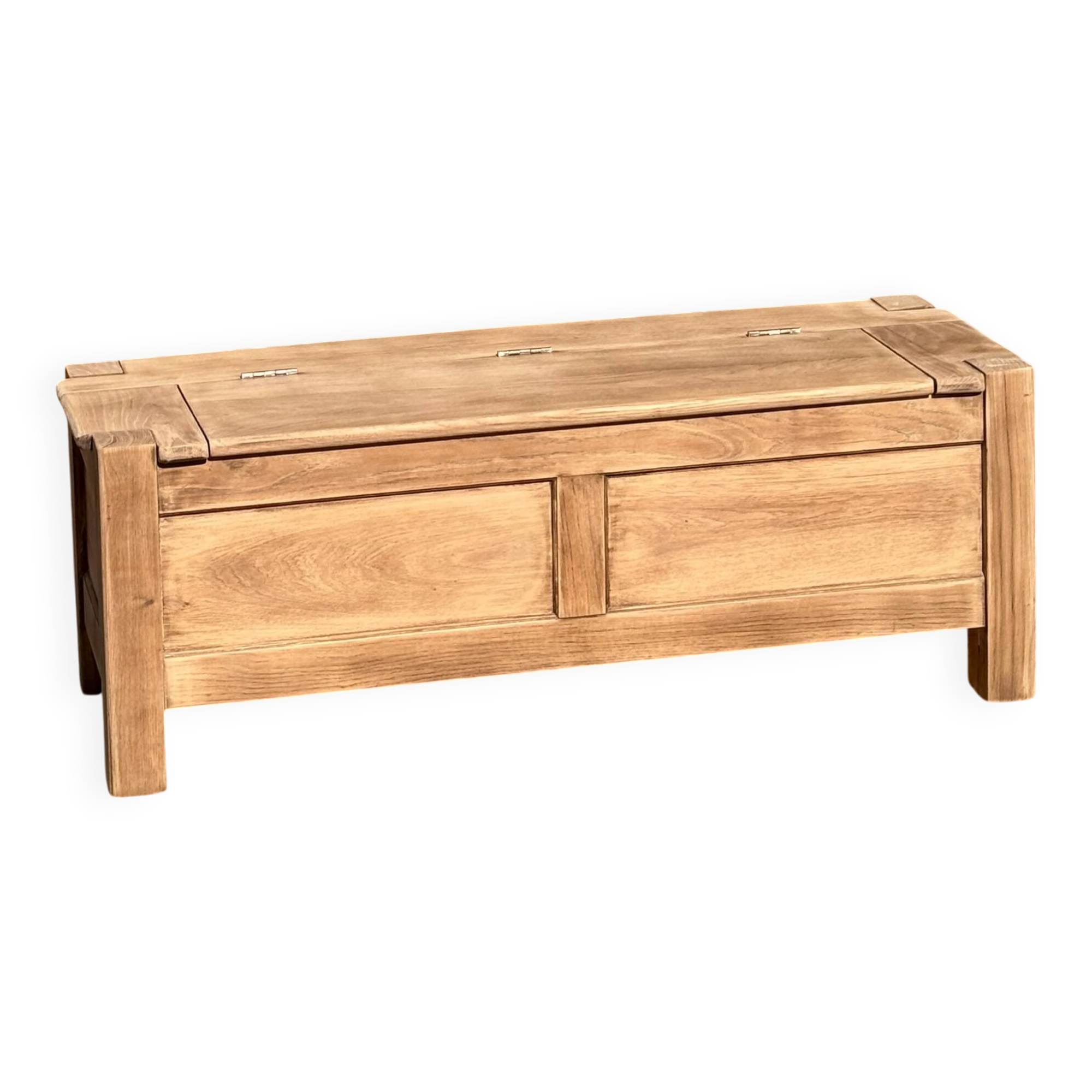 Antique solid oak chest bank
