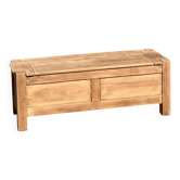 Antique solid oak chest bank