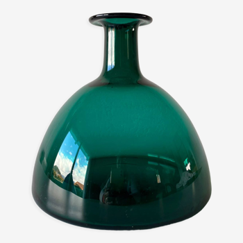 Vase en verre soufflé signé holmegaard 1961