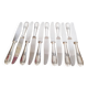 Set of 12 vintage knives, stainless steel blade and silver handle