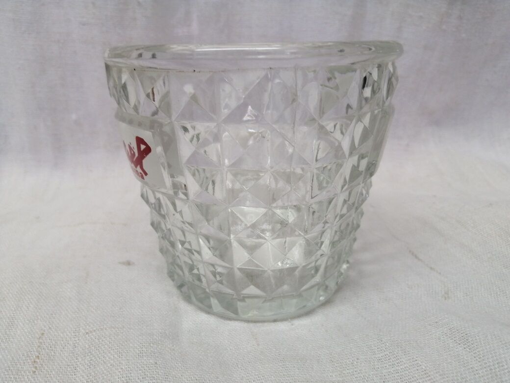 Saint Raphael quinquina ice bucket made of Ancient chiseled glass