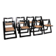 Set of eight folding dining chairs designed by Aldo Jacober for Alberto Bazzani