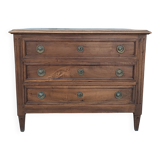 Louis XVI chest of drawers in walnut, 19th century