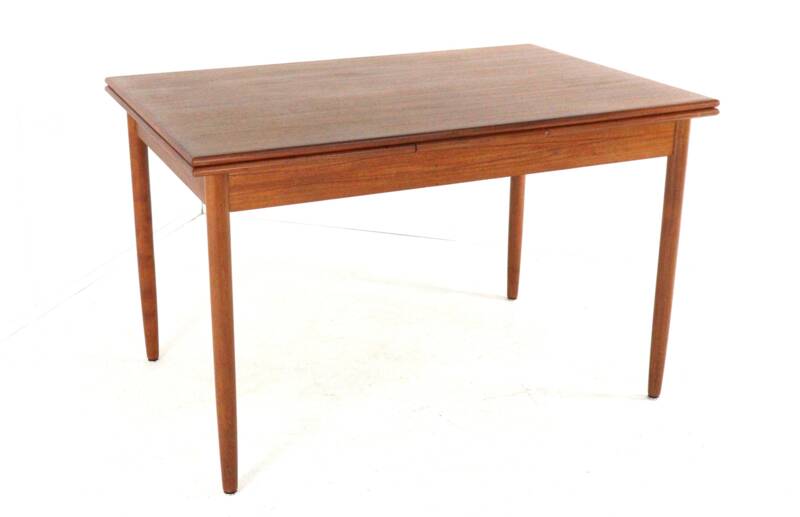 Rectangular Danish Extendable Dining Table 'Ahrus'  mid centuty modern teak
