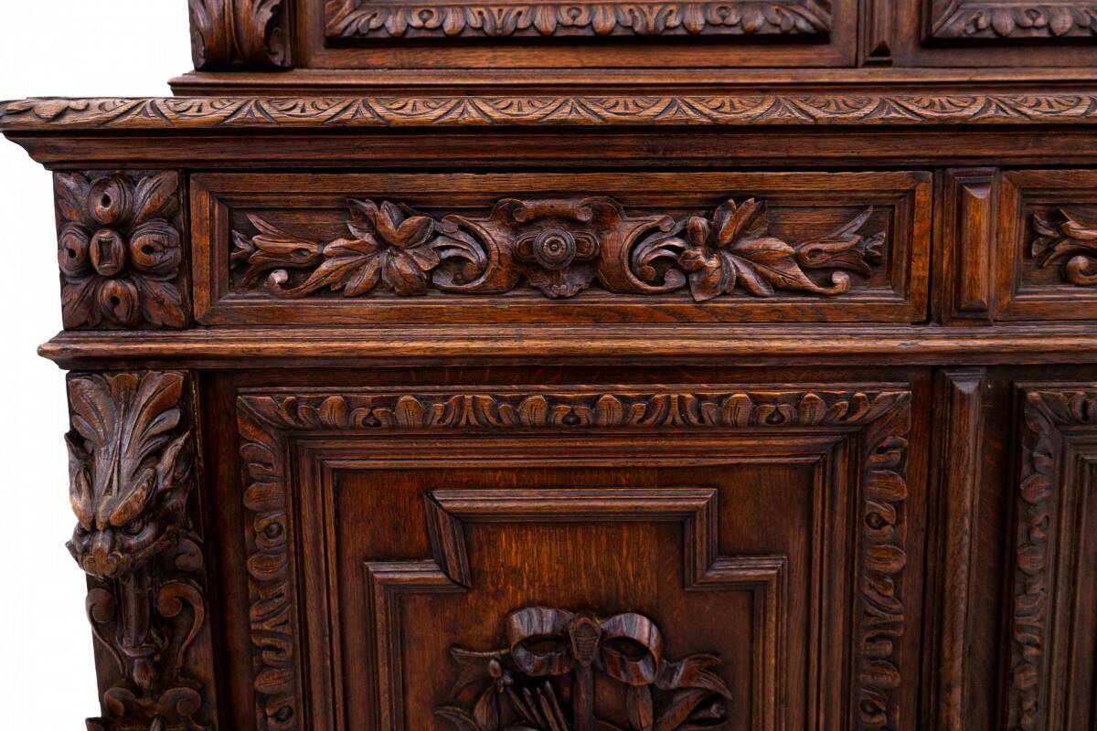 Carved library/sideboard, France, circa 1880.