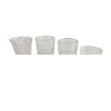 Four bohemian crystal vases