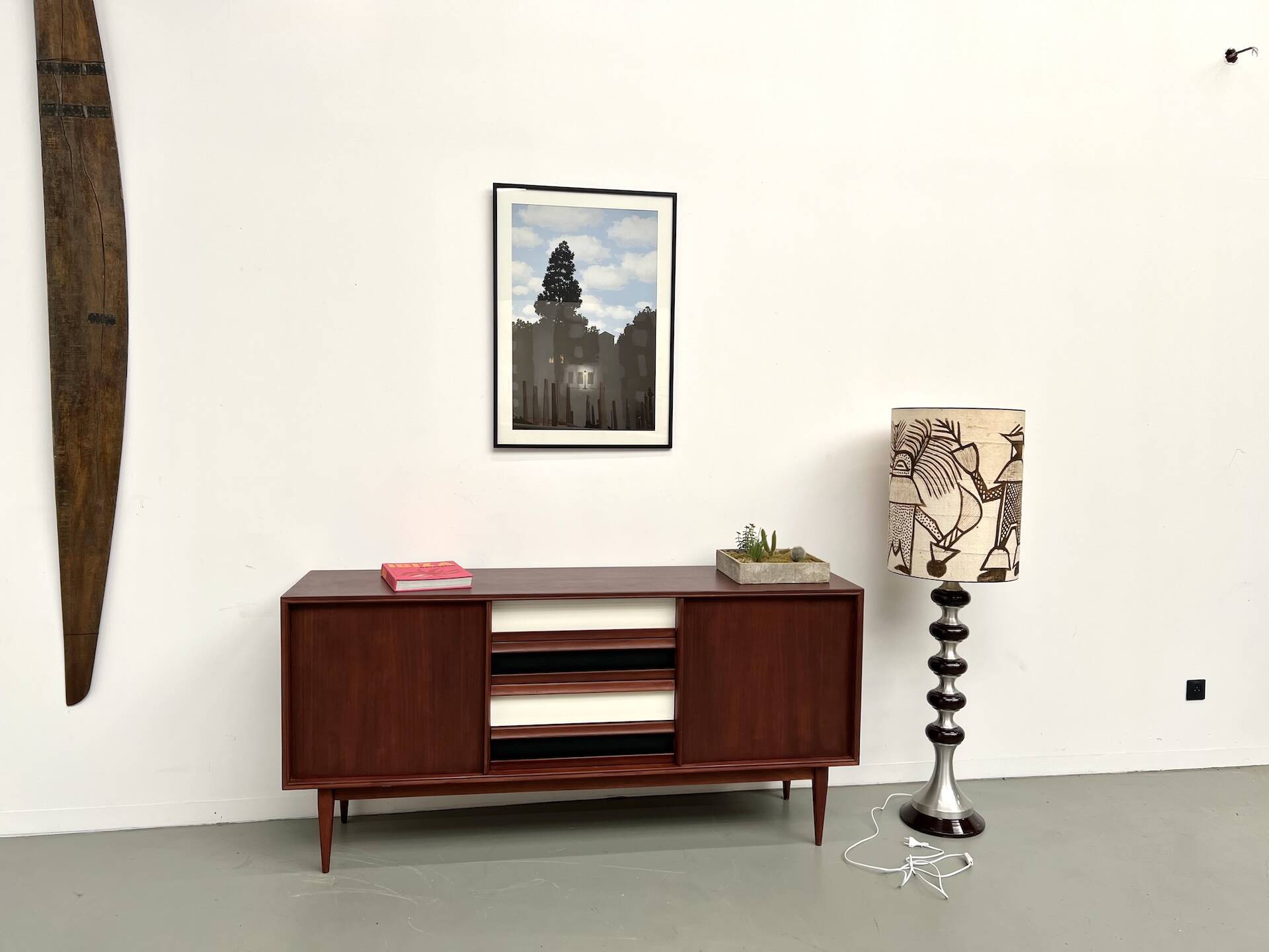 Modernist aluminum floor lamp