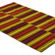 Turkish Vintage Kilim Striped Red and Yellow 208 x 132 cm