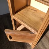 Renovated oak bedside table