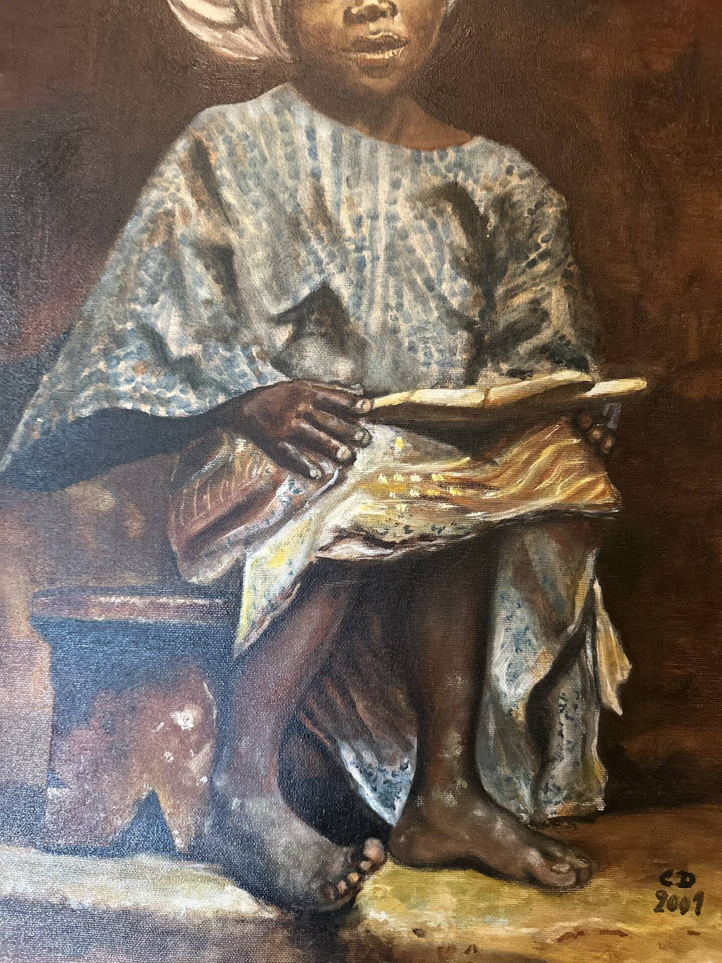 Painting portrait signed