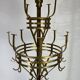 Large brass coat rack Secession by Adolf Loos