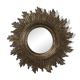 Miroir convexe soleil doré antique