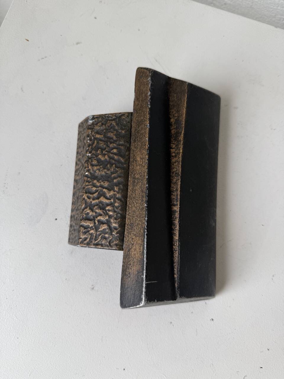 Brutalism bronze door handle