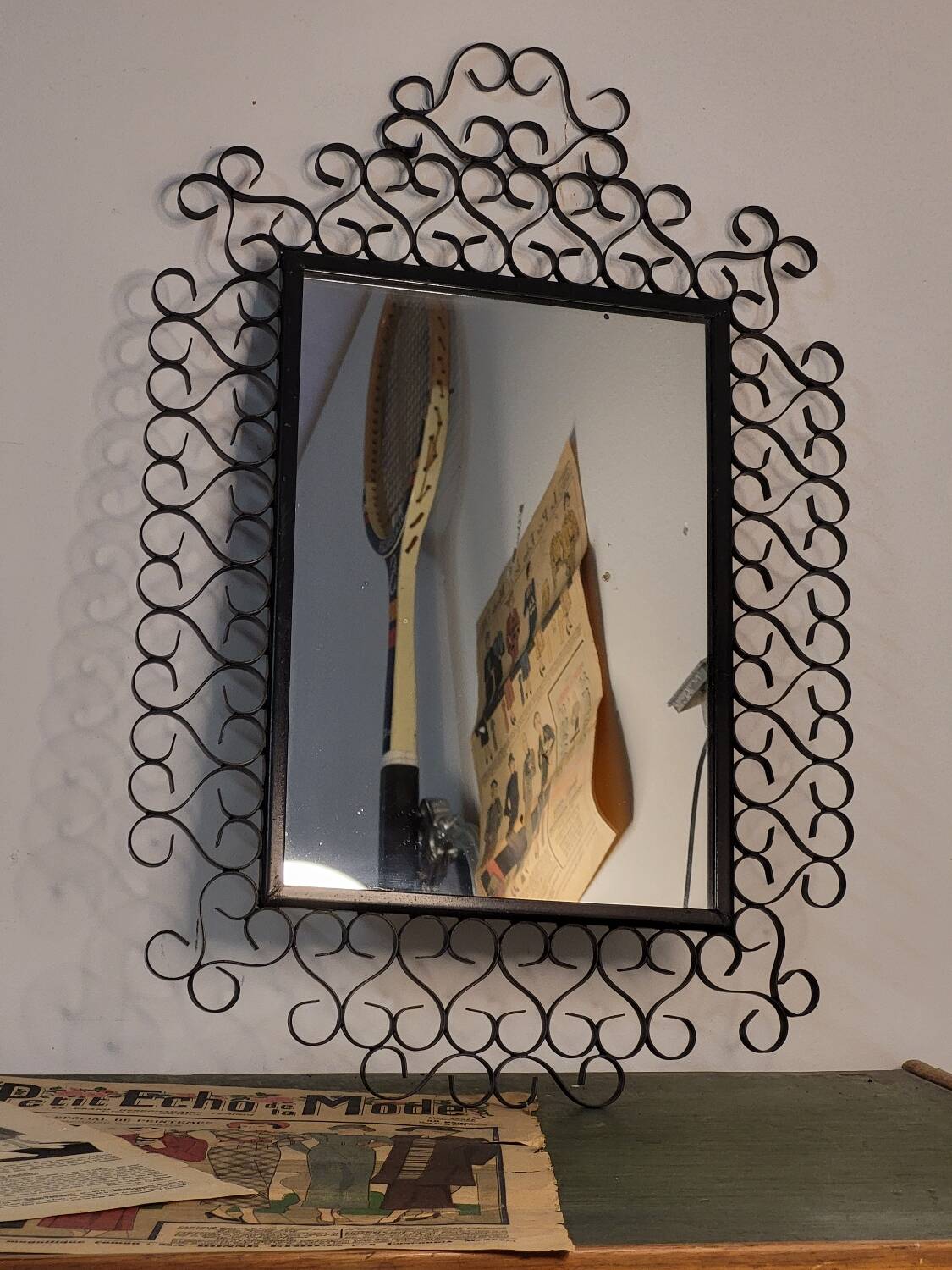 Miroir métal vintage