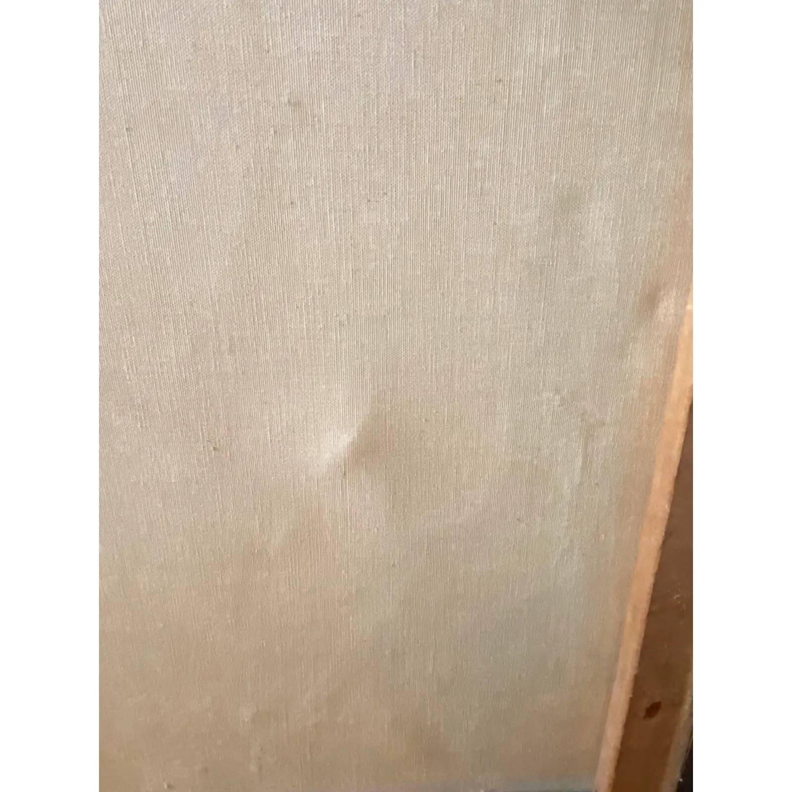 Oil Painting of a Sitting Nude Woman, Framed