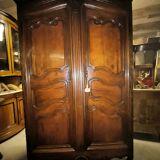 Louis XV period wardrobe in solid walnut