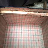 Malle de voyage ancienne vintage en bois datant des années 1880/1920