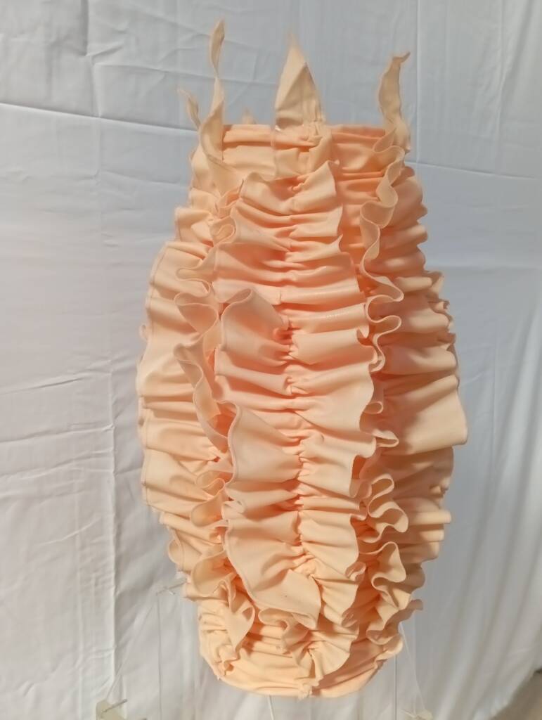 Large Jannalights draped fabric lamp from the 70s