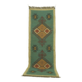2.6x8 ft- handwoven kilim runner, bed side, indian traditional rug/carpet.