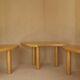 Vintage solid oak modular petal coffee tables circa 1980