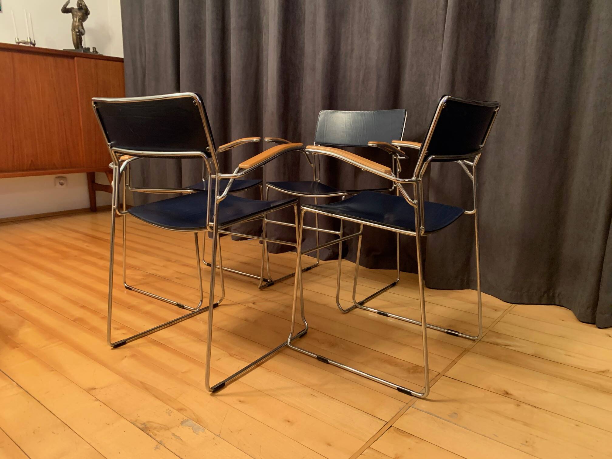 Set of four Sultana chairs, Arrben, Italy, 1970s/1980s