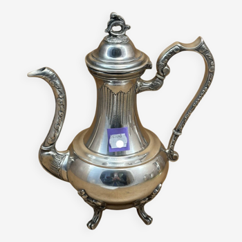 Silver metal teapot