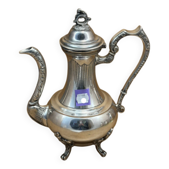 Silver metal teapot