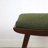 Green olive Art Deco stool seat - 1960s
