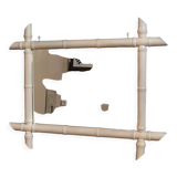 Mirror patinated white wood frame 58x47cm