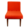 Vintage lounge chair in orange blue velvet, 1970s