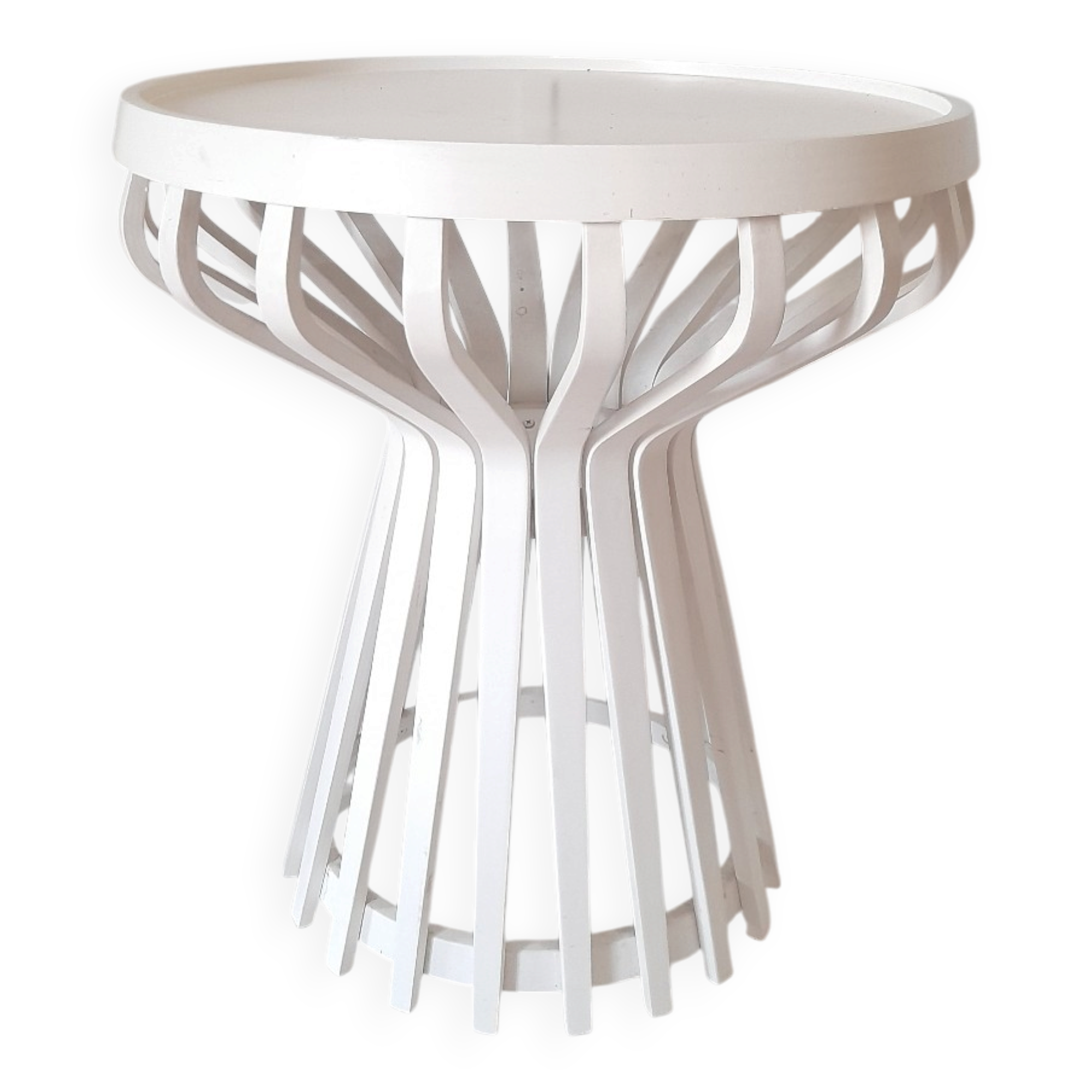 Curved wooden side table Habitat 90s
