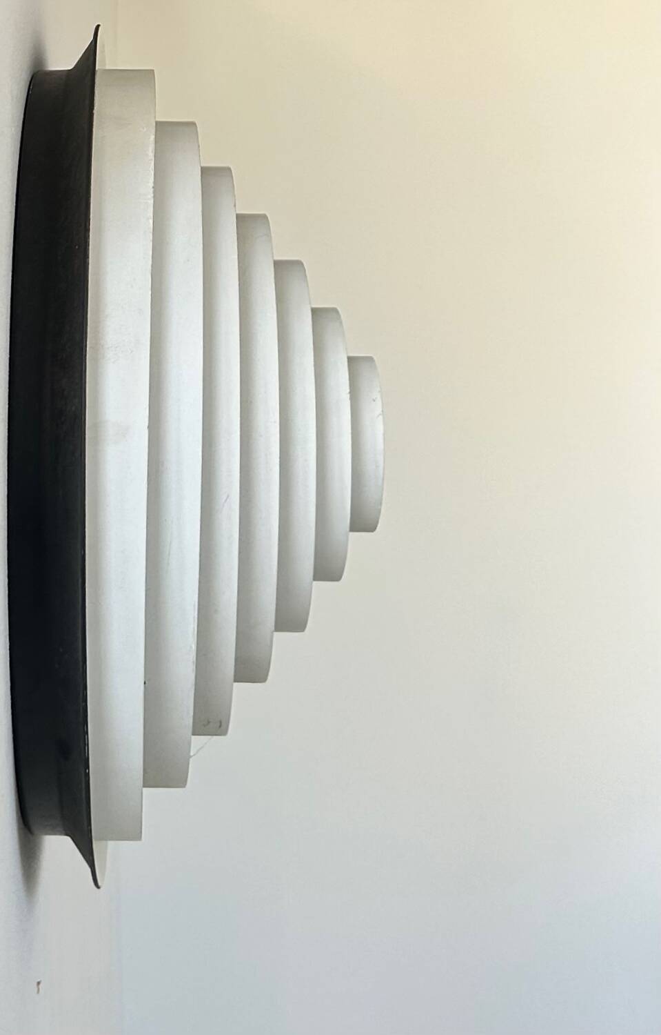 Vintage Falkenbergs wall lamp, black and white metal, Sweden 1960s