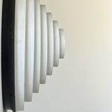 Vintage Falkenbergs wall lamp, black and white metal, Sweden 1960s