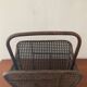 Porte-revue vintage en rotin et cannage