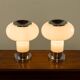 Murano glass Space Age table lamps, set of 2, Italy 1970s
