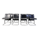 Ensemble de 8 chaises Calla par Antonio Ari Colombo, chaises de salle à manger, années 1970.