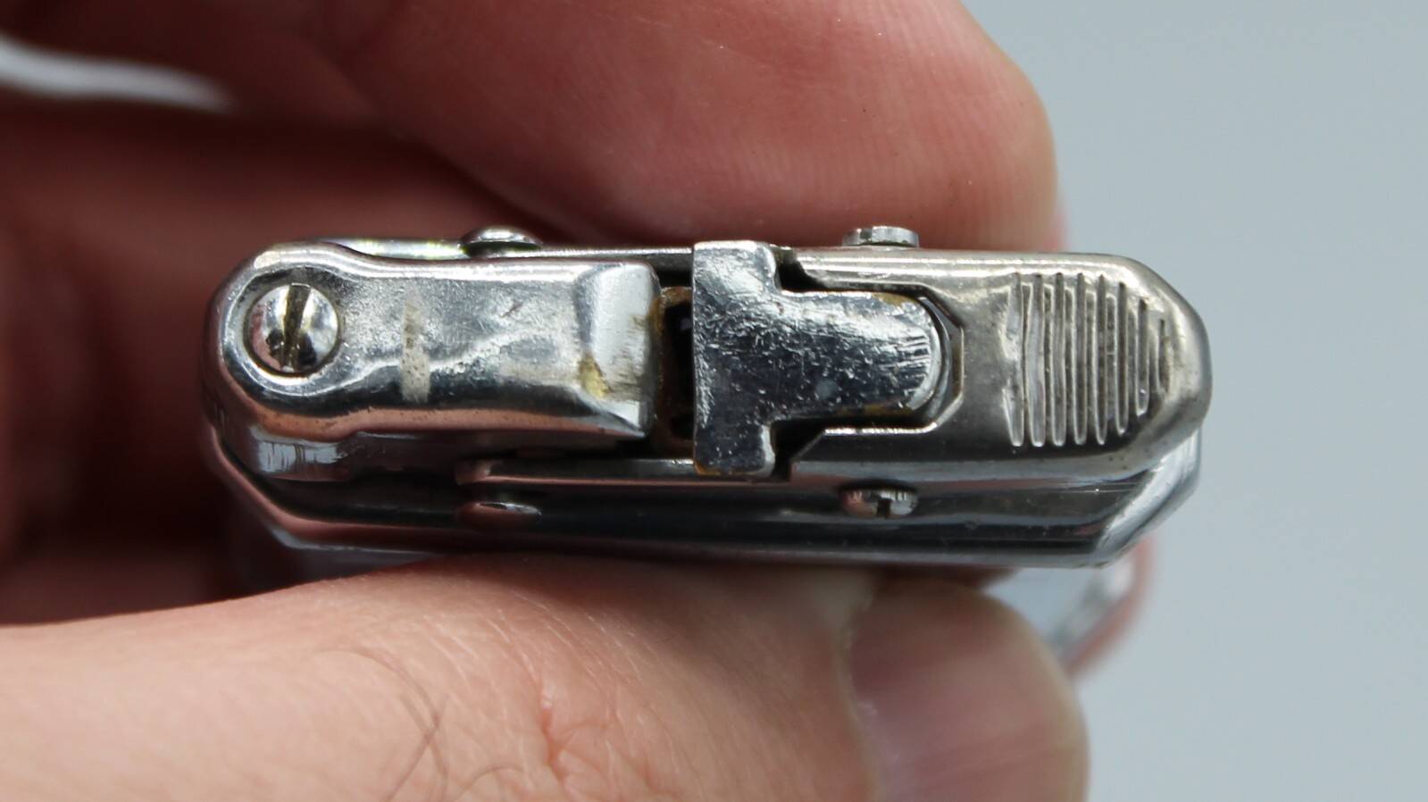 Ancien briquet lux'trik - art deco - poincon taxe briquet de luxe