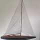 Large classic wooden pond sailboat model - Marine decor
