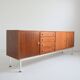 Superb teak and chrome sideboard 1960 vintage Belgium