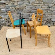 Set of 4 mismatched chairs