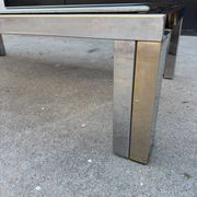 1970s smoked glass chrome coffee table